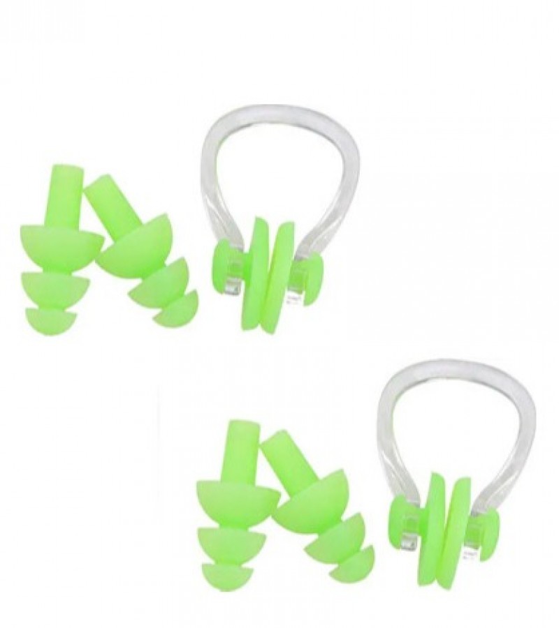 Nose Clip + Ear Plug Set Waterproof Soft Silicone Swimming Set