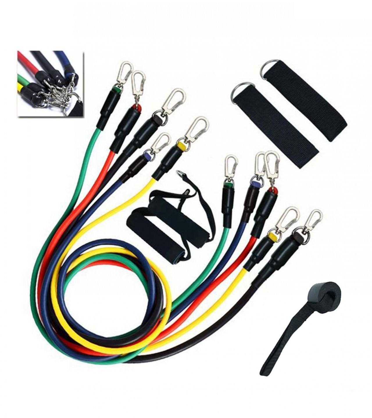 Power Resistance Band Set of 11 Pieces, Tubes & Door Hanger