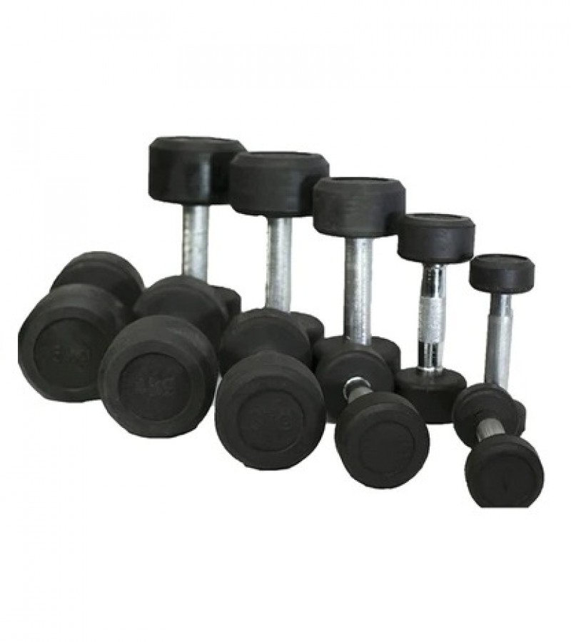 Rubber Dumbbells 1KG Pair