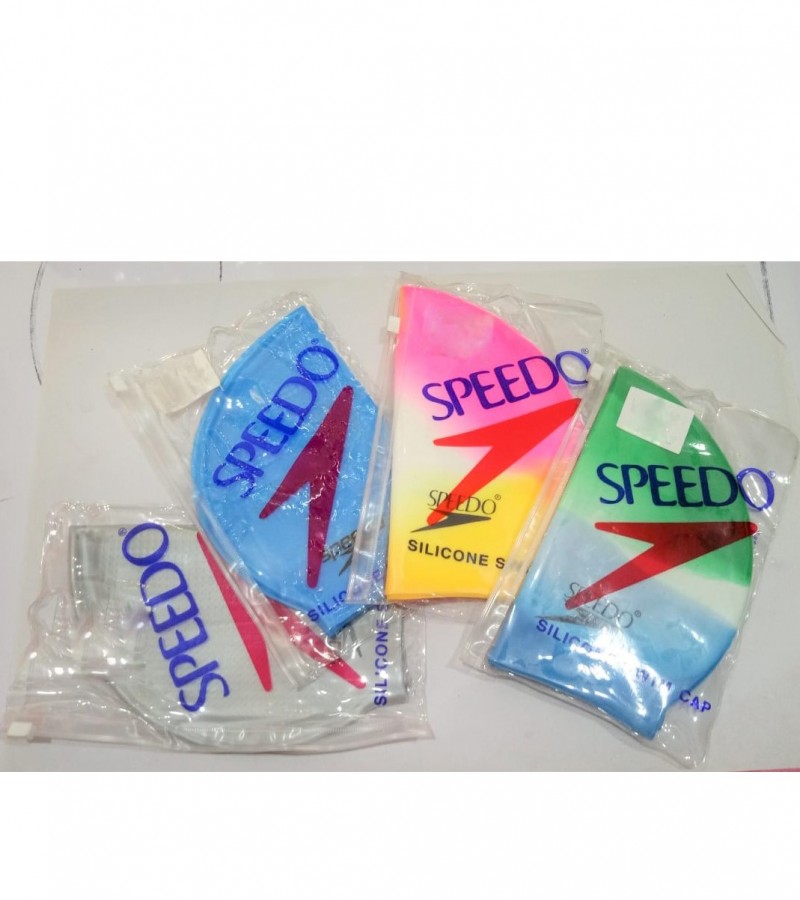 Speedy Swimming Cap Junior Adult Multicolored Indoor & Outdoor Swimming Silicon Cap